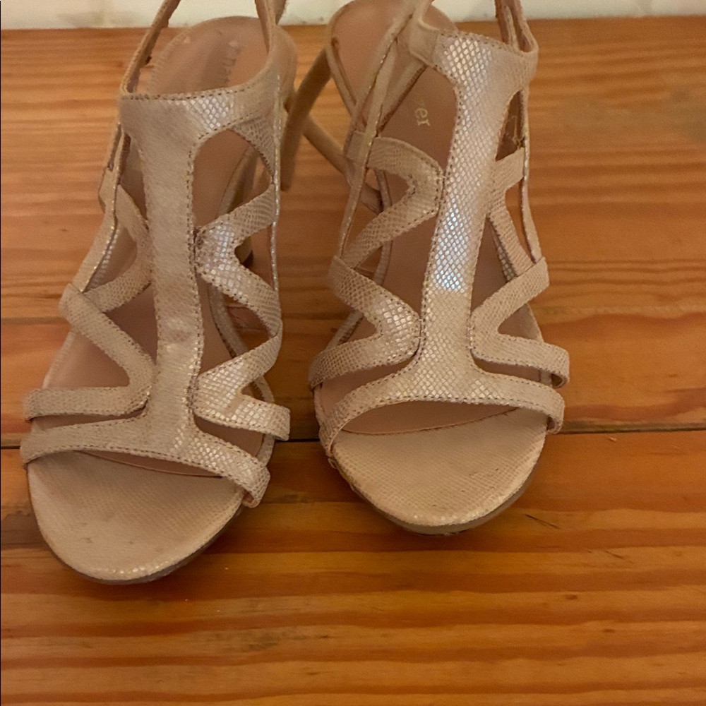 Naturalizer Cream Strappy Heels